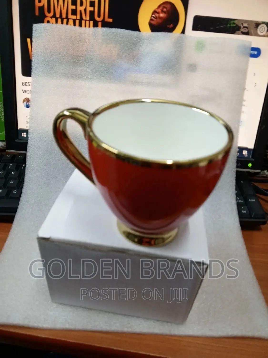 Classic Melamine Cup Golden Coated ,Specious
