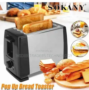 Sokany 2 Slice Bread Pop Up Toaster 2 Slice Toaster.