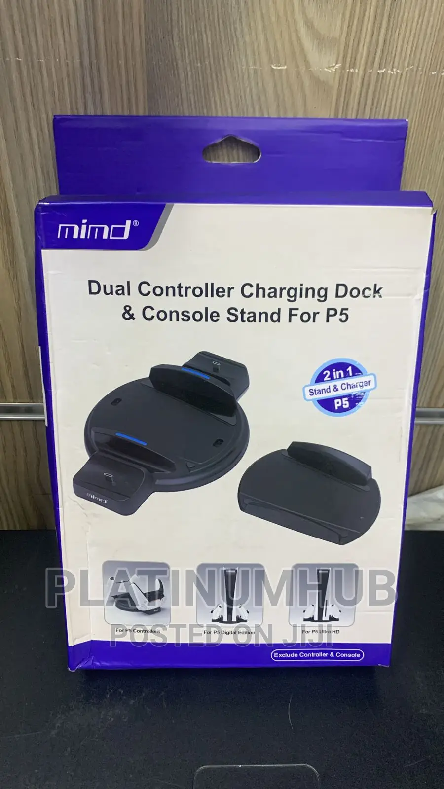 Dual Controller Charging Dock and Console Stand for Ps 5