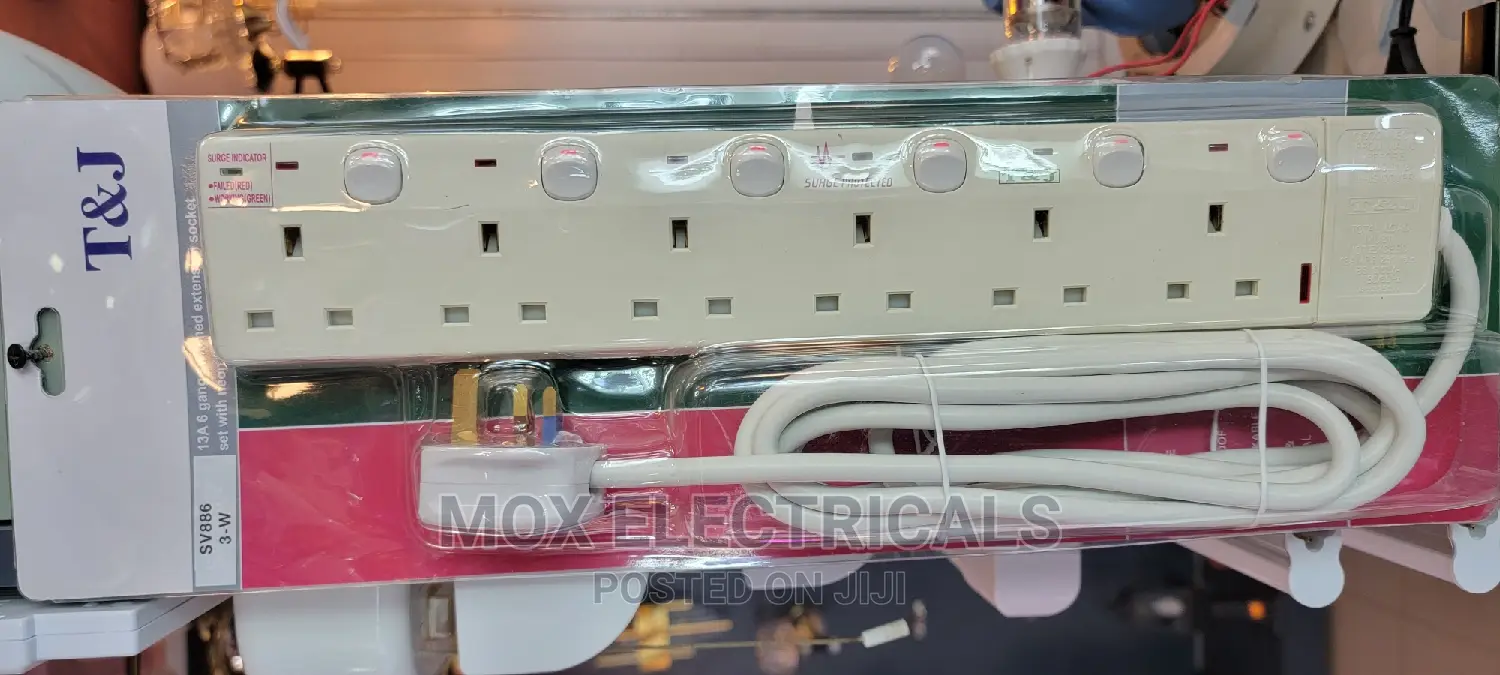 Quality 6way Extention,Surge Protector T J