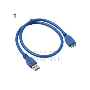 Blue Superspeed USB 3.0 Type a Male to Micro B Male Cable-