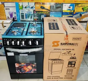 Sayona Standing Cooker 3G+1E. 50cm*50cm ,Glass Top Cover