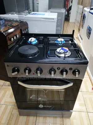 Nunix 60×60 3+1 Freestanding Cooker Electric Oven, Silver