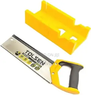 Tolsen Mitre Box With Back Hand Saw Set 300mm 12 Inch Fas