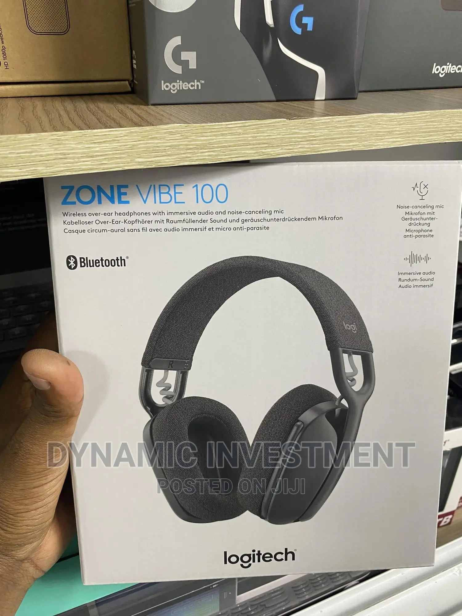 Logitech Zone Vibe 100 Wireless Headset -Black