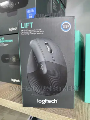 Logitech Lift Vertical Ergonomic Mouse, Wireless, Bluetooth