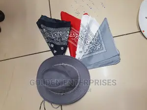 Grey Kids Cowboy Hat+Bandana(Can Be Sold Separately)
