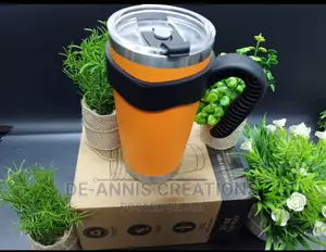 Orange 350ml Handle Vacuum Mug