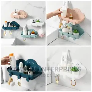 Cloud Bathroom Organizer Set With 3 Hooks