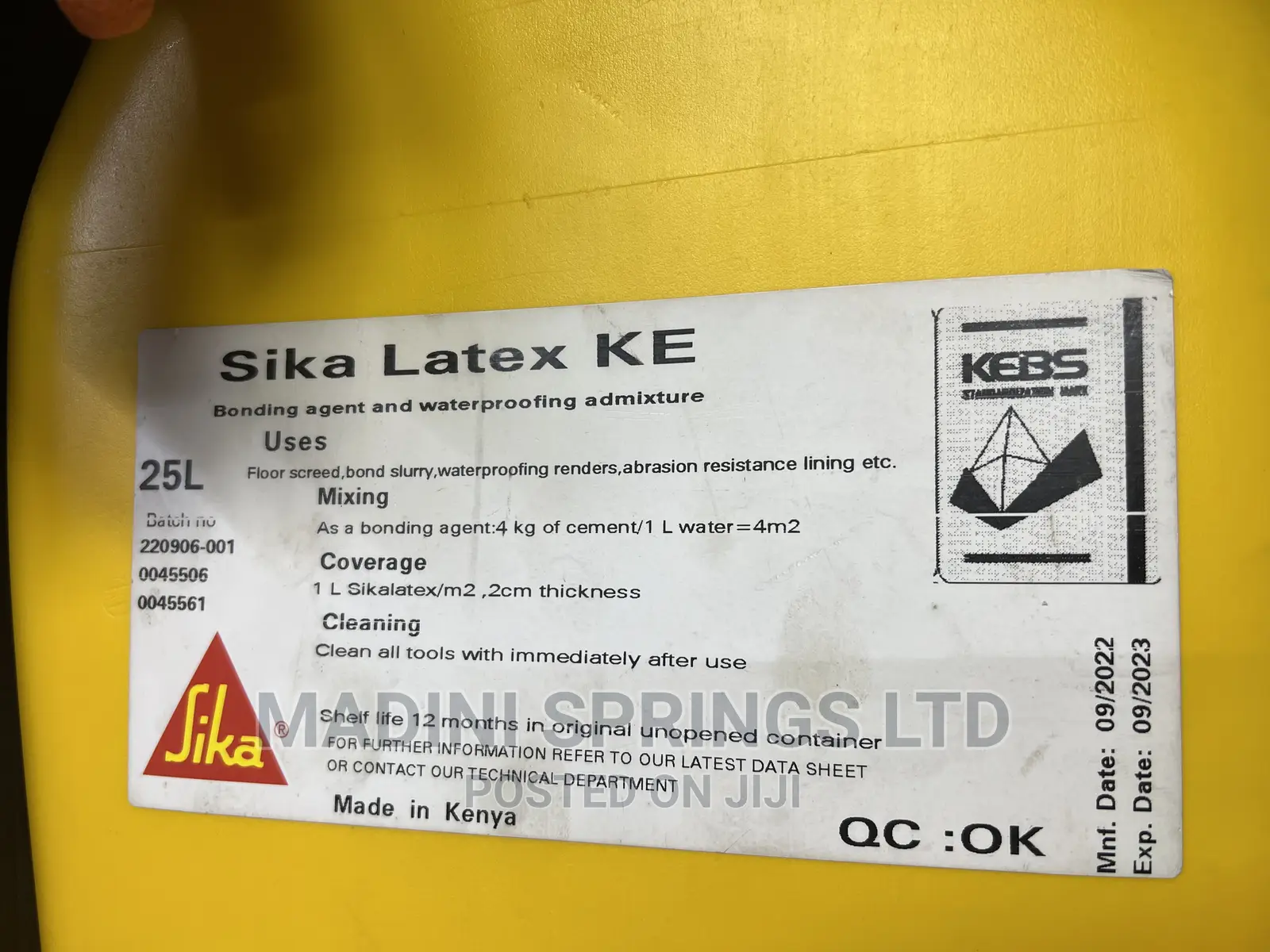 Sika Latex Waterproofing and Bonding Agent