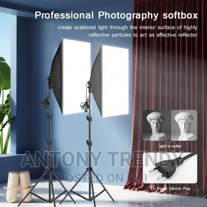 Soft Box Lights Photography Accessories With 2x105w E27