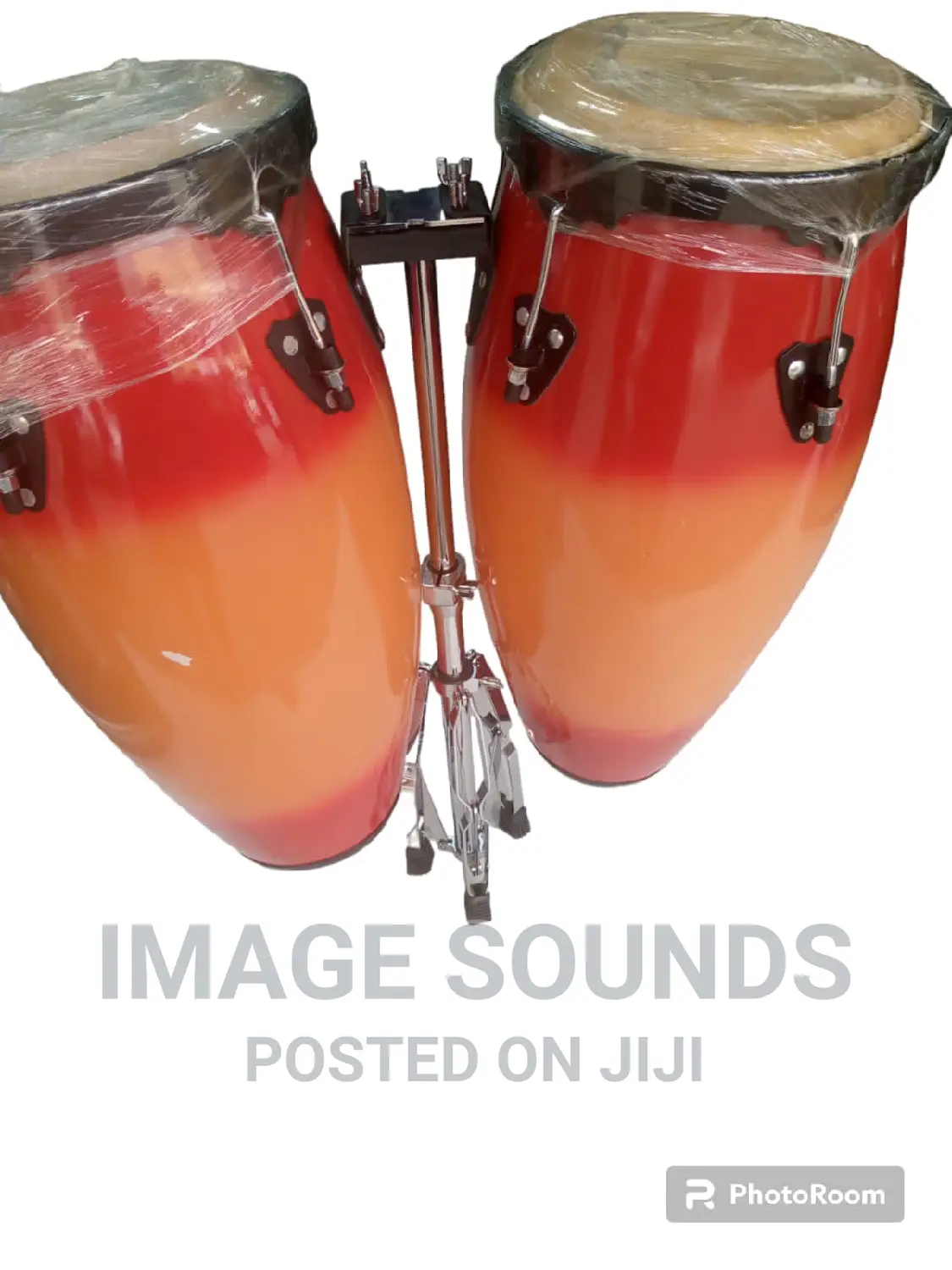 Conga Drums One Stand (Red,Orange)