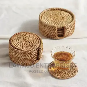 Handmade Braided Rattan Coasters 8cm,