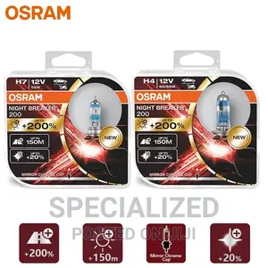 OSRAM Night Breaker 200 Car Headlight Bulbs H7 H4 H11