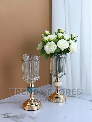 Luxury Metal Glass Vases