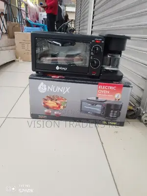 Nunix 3 in 1 Breakfast Maker; Toaster, Oven, Coffee Maker