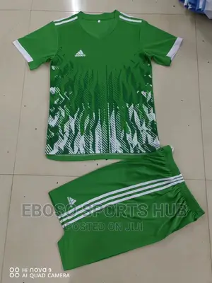 Green New Adidas Football Uniform
