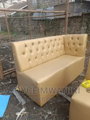 L Shape 3 Seater Couch Gold in Colour