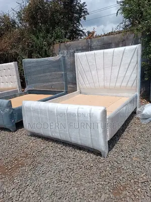 Cream 5/6 Modern Bed