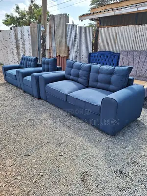 Blue 6 Seater Sofa