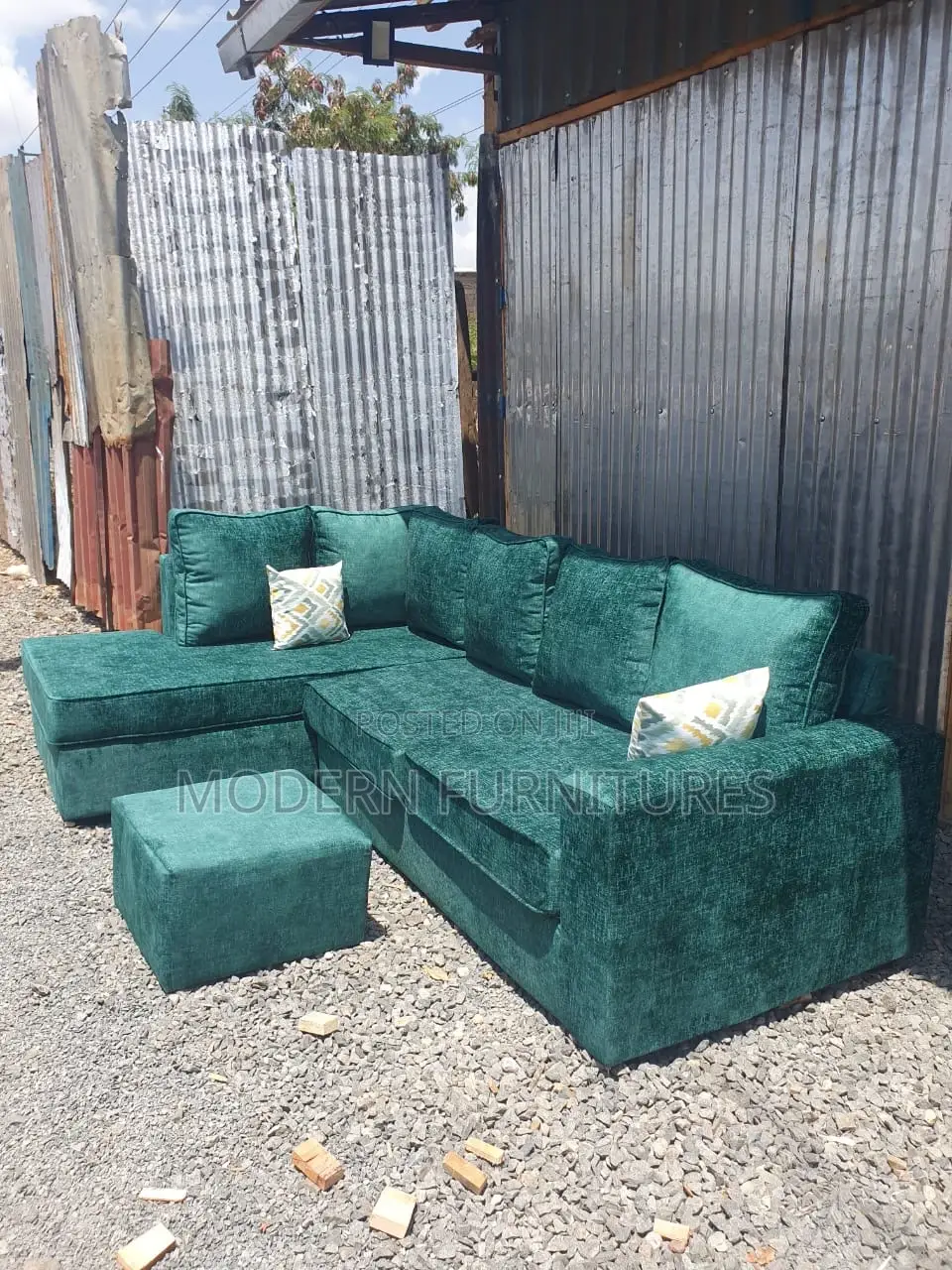 Green L Sofa