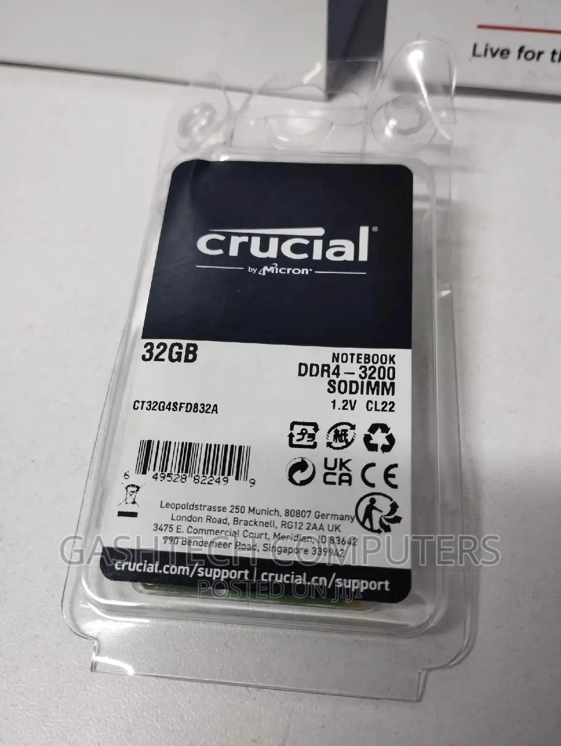 Crucial Laptop RAM Ddr4 32gb