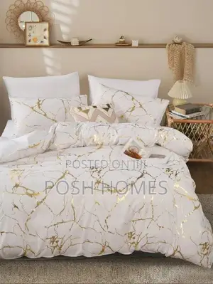 Luxury Gold Marble Duvet Cover Set