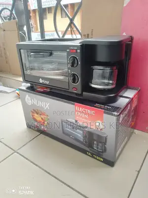 Nunix 3 in 1 Breakfast Maker:Toaster, Oven and Coffee Maker✓
