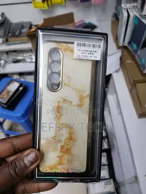 Marble Tempered Glass Case for Samsung Galaxy Z Fold3 5G Cas
