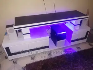 Morden Wooden TV Stand With LED Lights