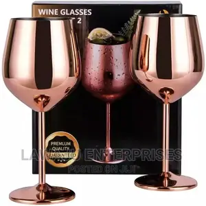 500 MLS Stainless Steel Non Breakable Plaited Goblets