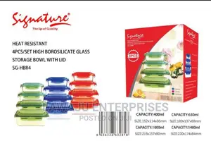 4pcs High Resistant Glass Bowl