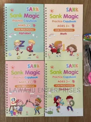 4in1 Sank Magic Practice Copy Books For Pre-schooler