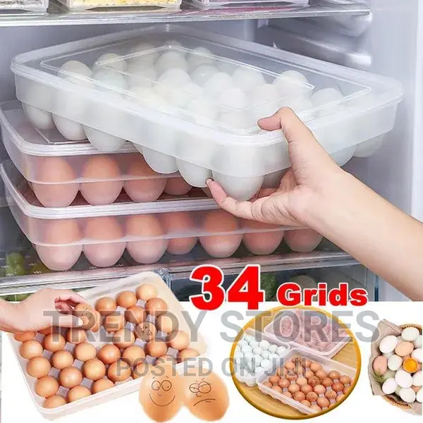 34 Grid Egg Tray Fridge Storage