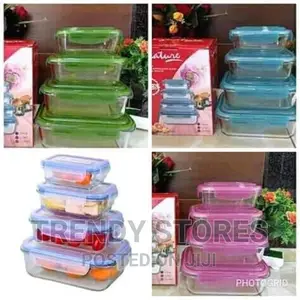 4pcs Heat Resistant Glass Storage