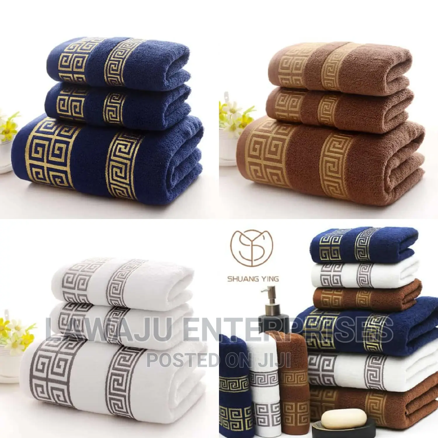 3 in 1 Cotton Towel Set