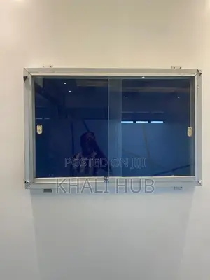 Glass Sliding Notice/Pin Board