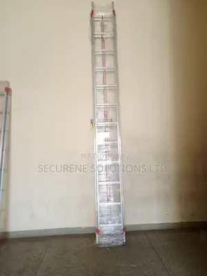 Aluminum Twin Extension Ladder 2*12/24ft in Rope Pulley