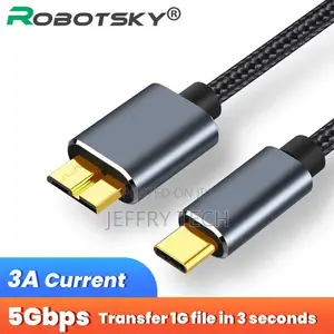 5gbps USB Type C to Micro B 3.0 Connector Cable 5A Quick Cha