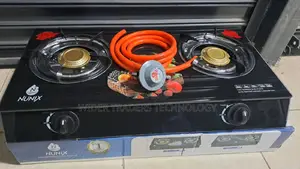 Nunix Glass Table Top Double Burner Gas Stove