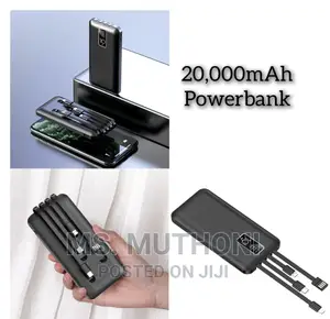 4 Cables 20,000 Mah Power Bank