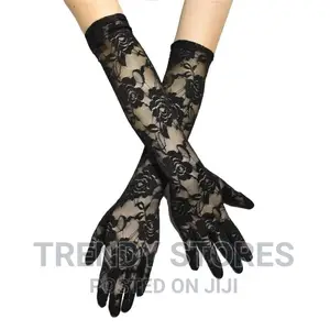 Full Fingers Wedding Floral Lace Gloves