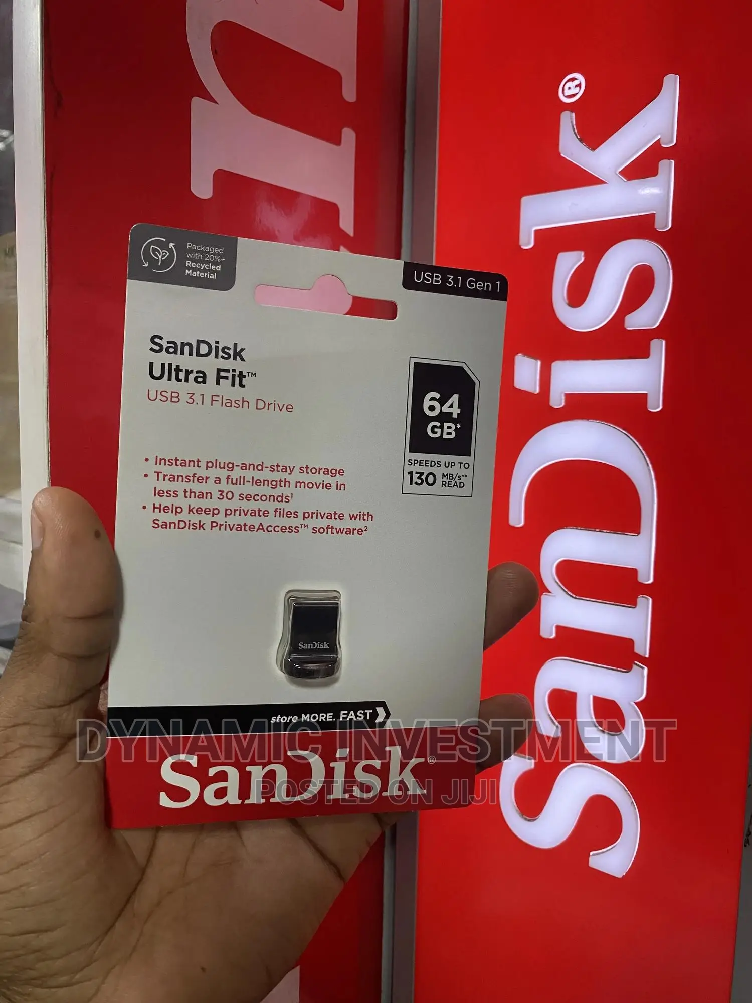 Sandisk 64 Gb Ultra Fit Usb 3.1 Flash Drive/Disk