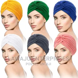 Pleated Headwrap Turban Bonnet