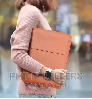 Laptop Sleeve Case PU Leather Cover Black Elegant Protective