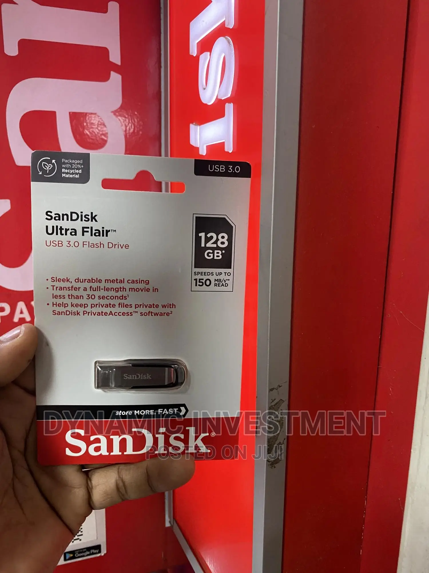 Sandisk Ultra Flair 128gb Usb 3.0 150 Mb/S Flash Drive/Disk