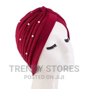 Beaded Pleated Headwrap