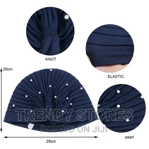 Beaded Pleated Headwrap