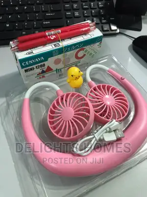 Free Portable Neck Band USB Fan