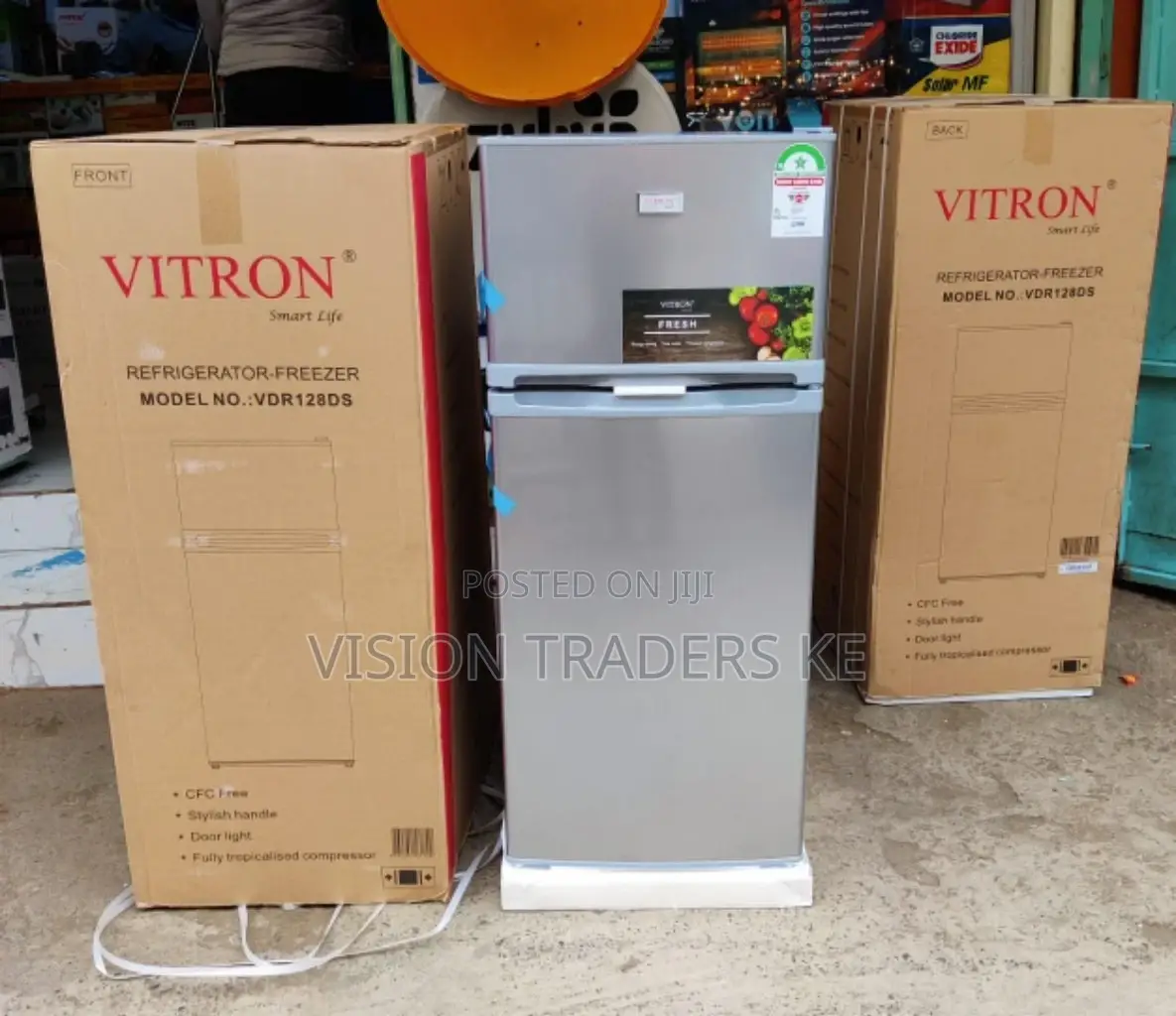 *Refrigerator* Vitron 128l Double Door Refrigerator-Fridge